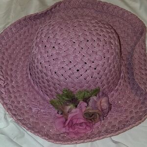 Elegant Pink Floral Women's Sun Hat